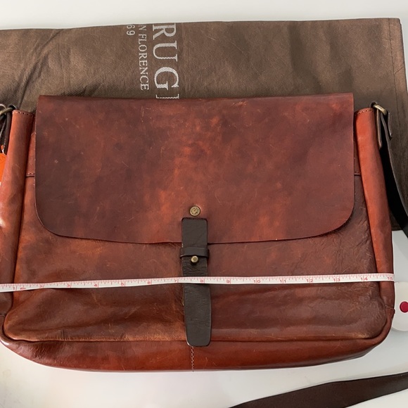 Chiarugi Old Tuscany Leather Messenger Bag WT - Picture 12 of 15